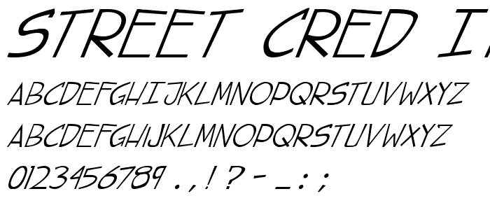 street cred Italic font